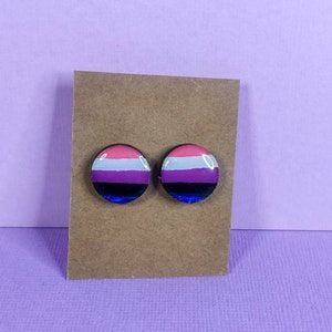 HBTQ Pride Flags Träörhängen, Anpassade Smycken i Kirurgiskt Stål bild 10
