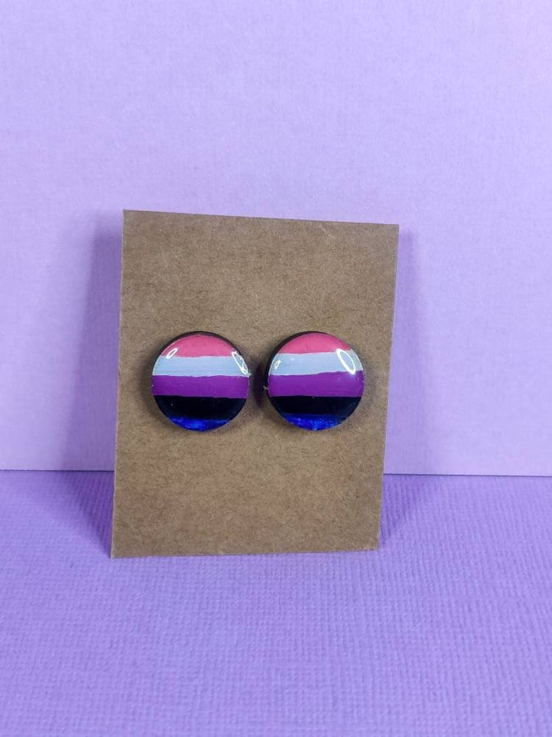 HBTQ Pride Flags Träörhängen, Anpassade Smycken i Kirurgiskt Stål bild 10
