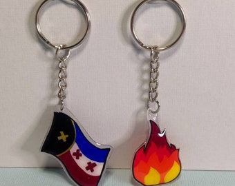 Handmade Dream SMP Resin Keychains, Minecraft Fandom Gift