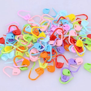 BULK Stitch Markers for Crochet, Weaving or Knitting, Rainbow Colorful Locking Stitch Holder