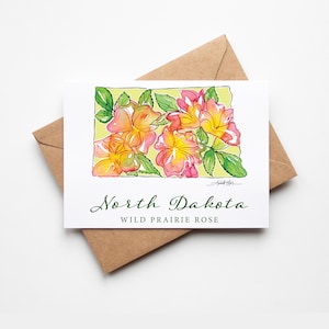 Coffret de 8 cartes de correspondance vierges avec enveloppes, pendaison de crémaillère, déménagement, occasion militaire du Dakota du Nord, des prairies sauvages du Dakota du Nord