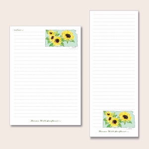 Kansas Notepad Bundle watercolor artwork gift for her him birthday Christmas