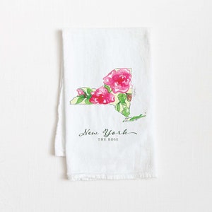 NEW YORK State Flour Sack Kitchen Tea Towel 27 x 27 Cotton Decor Unique Housewarming Hostess Birthday Christmas Farmhouse Gift for Her Mom