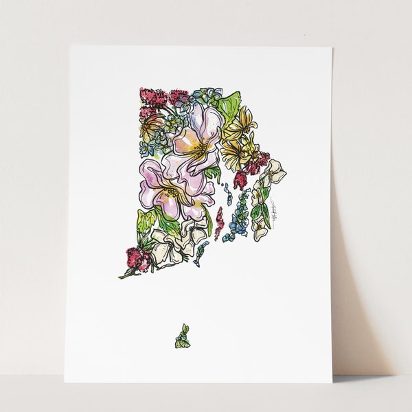 Rhode Island Print Etsy