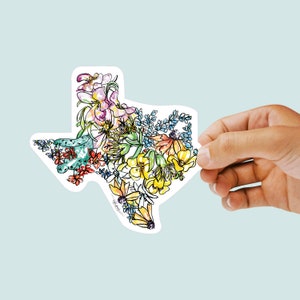 Texas Vinyl Decal Cute Sticker Weatherproof Waterproof Water bottle Computer  Laptop Car Luggage Cooler Journal Scrapbook RV Christmas