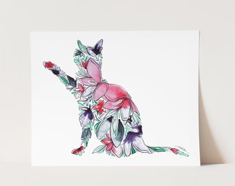 CAT Wall Art Print, Cat Decor, Watercolor Cat Decor painting, Cat Lover Gifts, Cat Print, Birthday Gift For Her, Cat Lady, Animal rescue