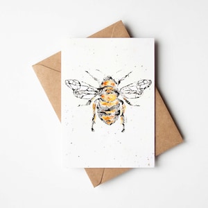 Carte de voeux à planter en forme d'abeille
