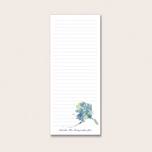 Alaska Refrigerator Notepad watercolor artwork gift for her him Christmas birthday stationery