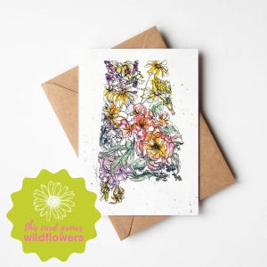Carte de voeux à planter en Alabama, carte de graines faisant pousser des fleurs sauvages, cadeau unique pour lui, son professeur, tante, voisine, jardinage