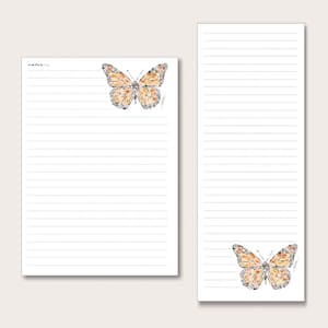 Monarch Butterfly Notepad Bundle watercolor artwork gift for her Christmas birthday