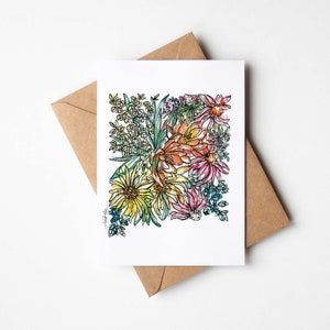 NOUVEAU-MEXIQUE Boîte de fleurs sauvages, lot de 8 cartes de correspondance vierges avec enveloppes, pendaison de crémaillère, vacances militaires, carte multi-occasions, cadeau de déménagement unique