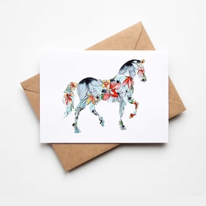 Lot de 8 cartes de correspondance CHEVAL avec enveloppes et autocollants Papeterie mignon fait main Cadeau unique Fabriqué aux États-Unis