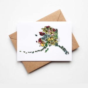 ALASKA Wildflowers BOX SET of 8 Blank Note Cards with Envelopes Housewarming Moving Military Vacation Multi Occasion Card Unique Alaska Gift