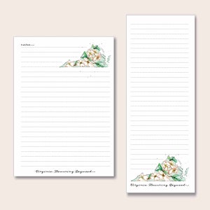 Virginia Notepad Bundle watercolor artwork gift for her him Christmas birthday