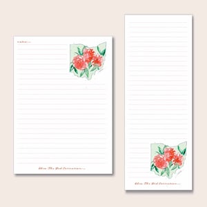 Ohio Notepad Bundle watercolor artwork gift for her him Christmas birthday