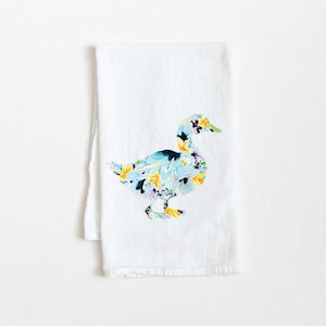 Duck Flour Sack Tea Towel 27x27 Cotton Kitchen Decor Decorative Unique Housewarming Hostess Birthday Christmas Gift Towel