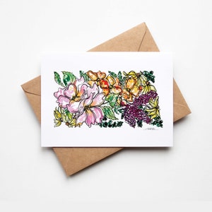 DAKOTA DU NORD Boîte de fleurs sauvages, lot de 8 cartes de correspondance vierges avec enveloppes, carte multi-occasions pour pendaison de crémaillère, vacances militaires, cadeau de déménagement unique