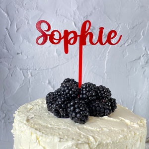 Cake Topper mit Name | Tortentopper | Tortenstecker | Deko | Geburtstag | Kuchenstecker | Tortenfigur | personalisiert | Acryl