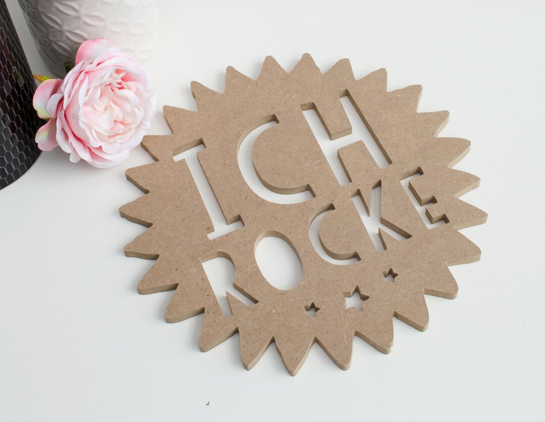 Holz 3D Schriftzug / Motiv zahnrad Mit Spruch ICH Etsy UK