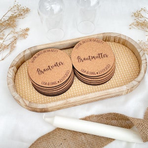 Cork coasters | Wedding names + date | | Cup coasters | Gift | Place card | Guest gift | Glass coaster personalized