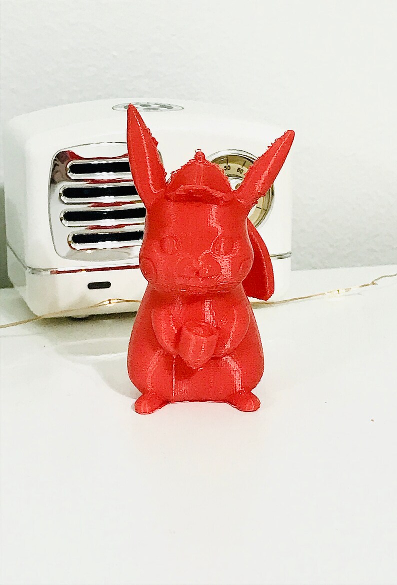 3D Printed Detective Pikachu w Cup of Coffee Figure