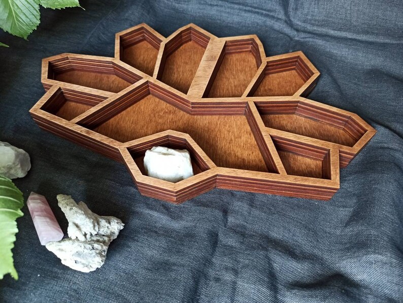 Large crystal display tray. Altar tray crystal storage Etsy