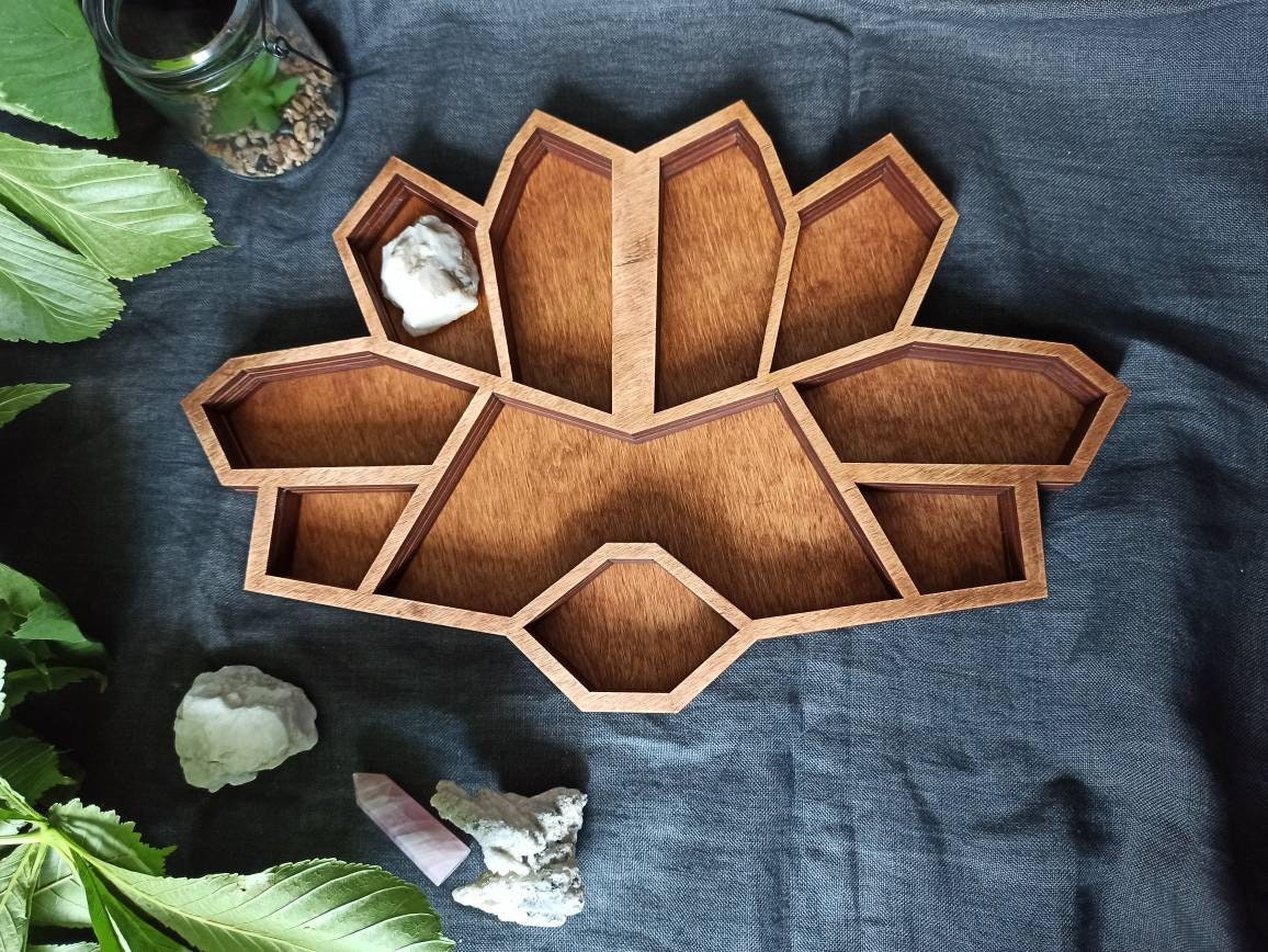 Large crystal display tray. Altar tray crystal storage Etsy