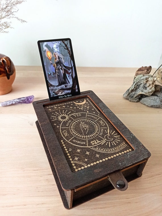 Tarot Box With Tarot Card Stand Display. Pendulum Board Tarot Etsy