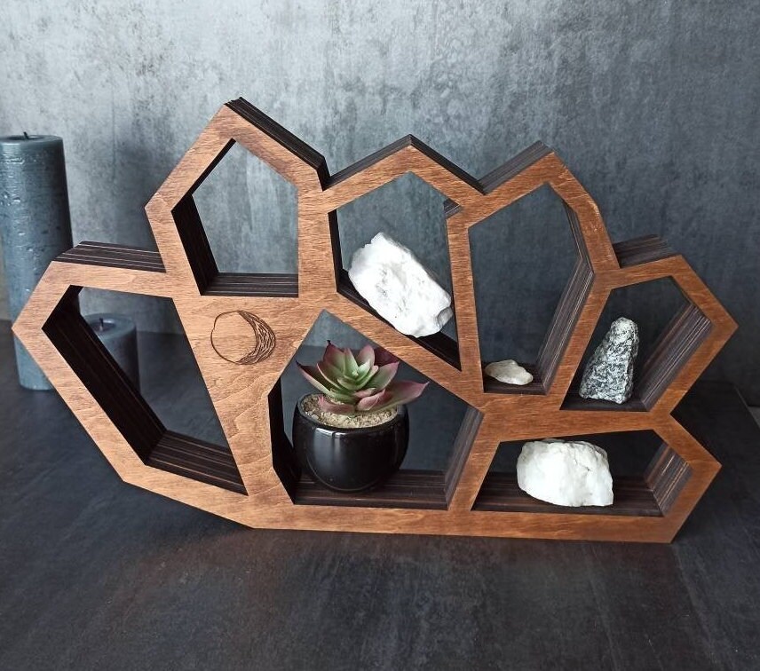 Crystal shelf. Altar shelf. Tabletop shelf Etsy