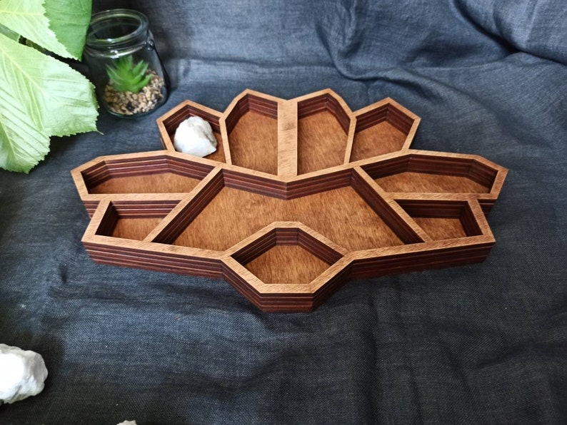 Large crystal display tray. Altar tray crystal storage Etsy