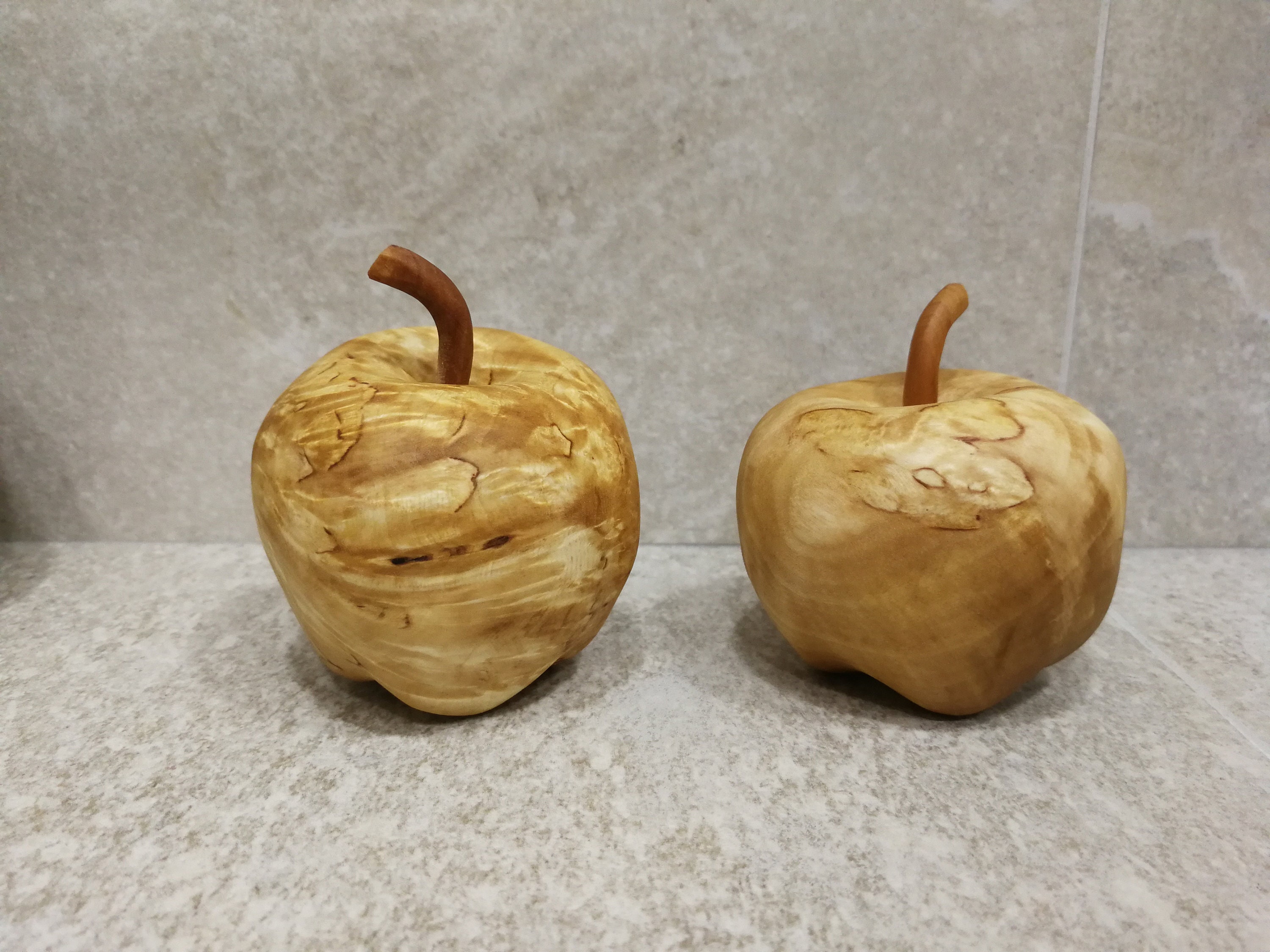 Hand carved wooden apple from birch burl. Decorative apple Etsy