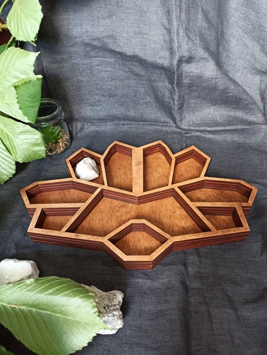 Large crystal display tray. Altar tray crystal storage Etsy