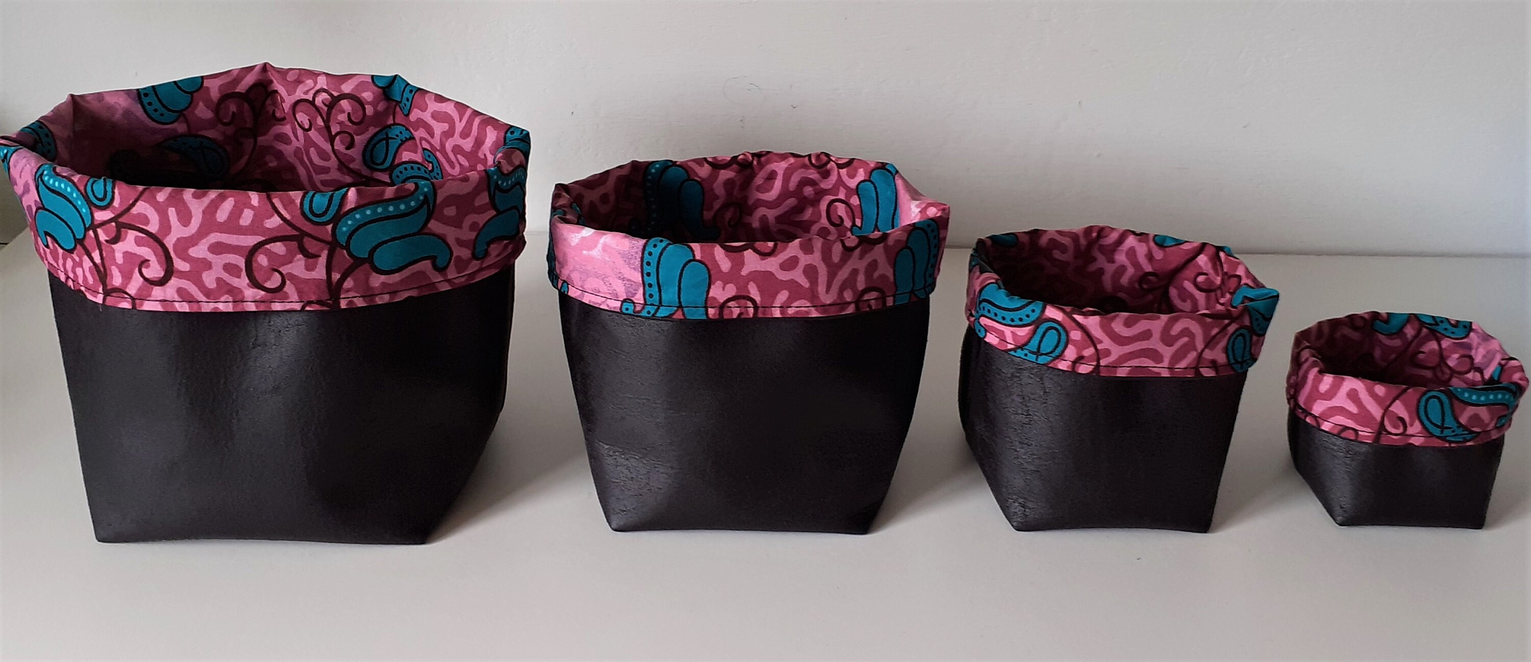 Set of 4 handmade storage baskets dressing table Etsy