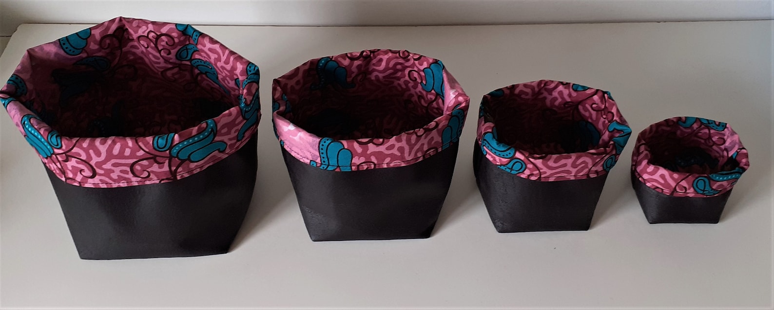 Set of 4 handmade storage baskets dressing table Etsy