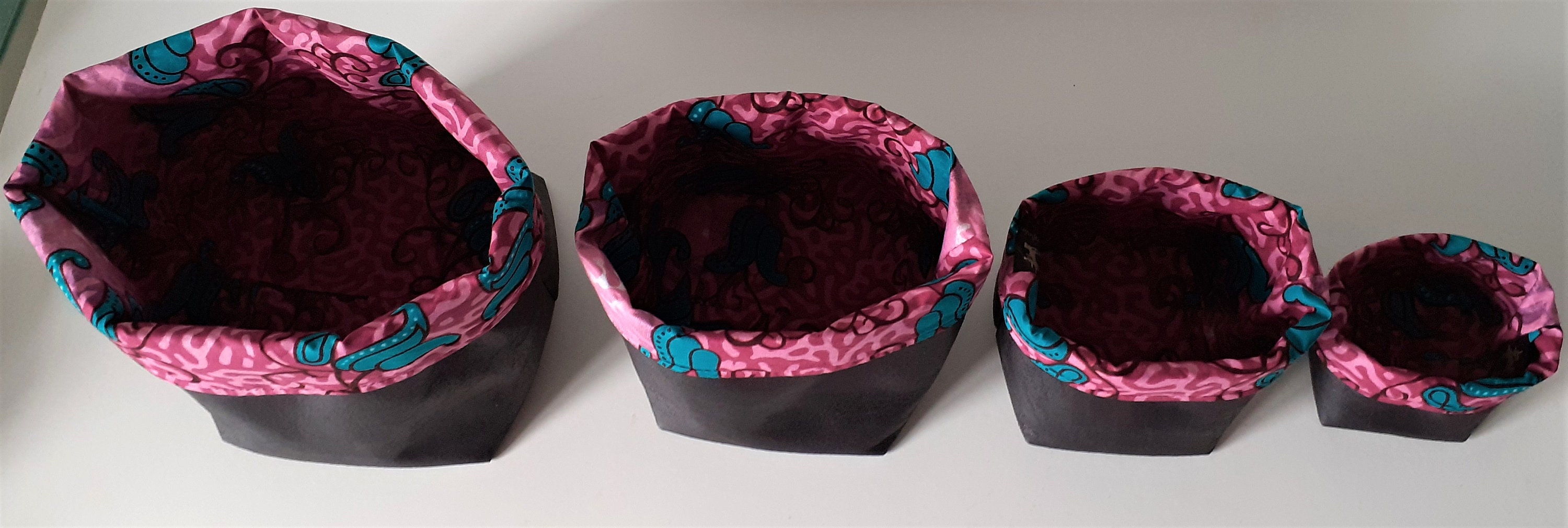 Set of 4 handmade storage baskets dressing table Etsy