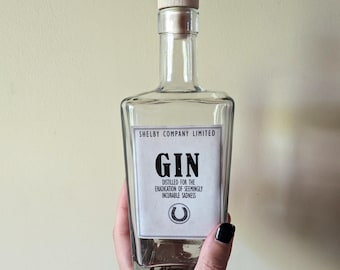 500ml Peaky Blinders Gin bottle | Shelby Company | Thomas Shelby | Peaky Blinders Gifts | Cillian Murphy