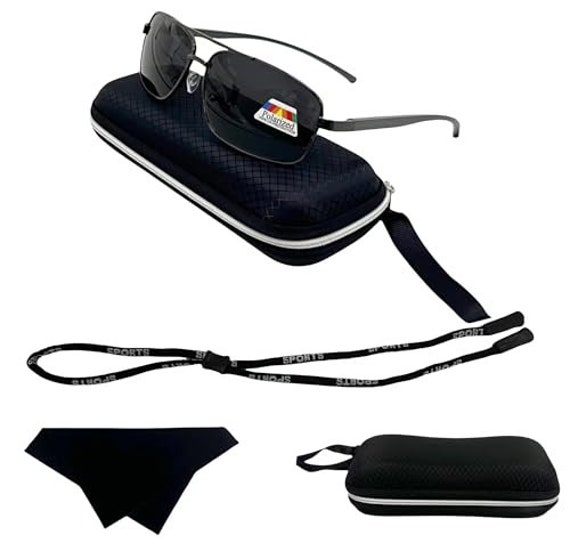 Polarized & Bifocal Sunglasses Reading Glasses Sun Reader for Men Women Rectangle Driving Outdoor Fishing UV 100% Block Lightweight TR90