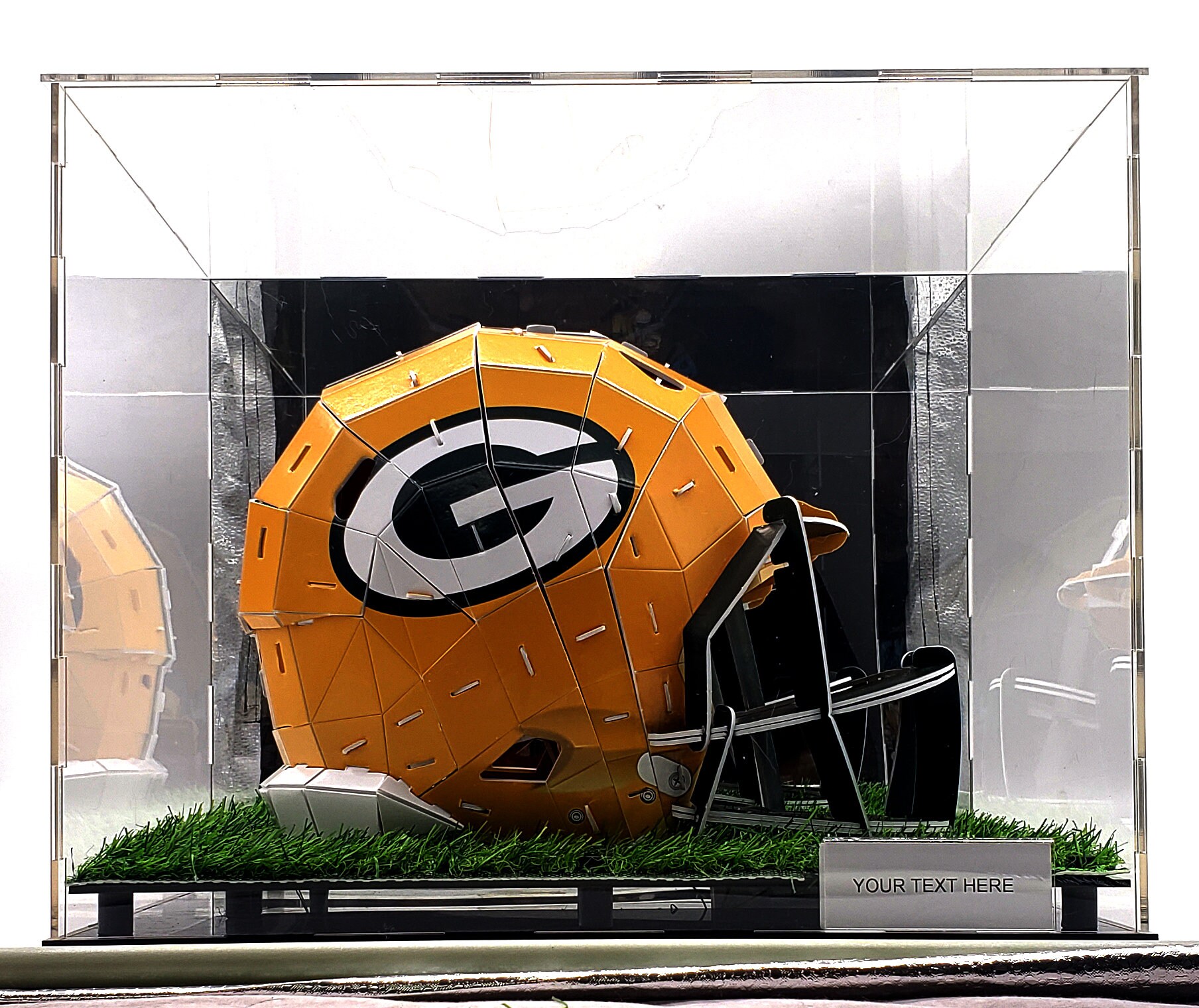 Full Size Football Helmet Display Case Box Showcase Artifical Etsy