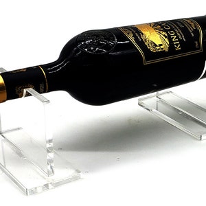 Wine Bottle Holder Floating Acrylic Stand Rack Holder Counter Top Display Case Riser