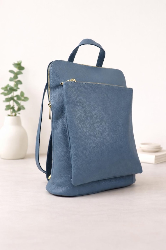 Zaino Donna in Vera Pelle Made in Italy – Zaino/Borsa a Spalla Artigianale Modello CALTANISETTA