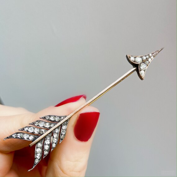 1860's Diamond Arrow Brooch