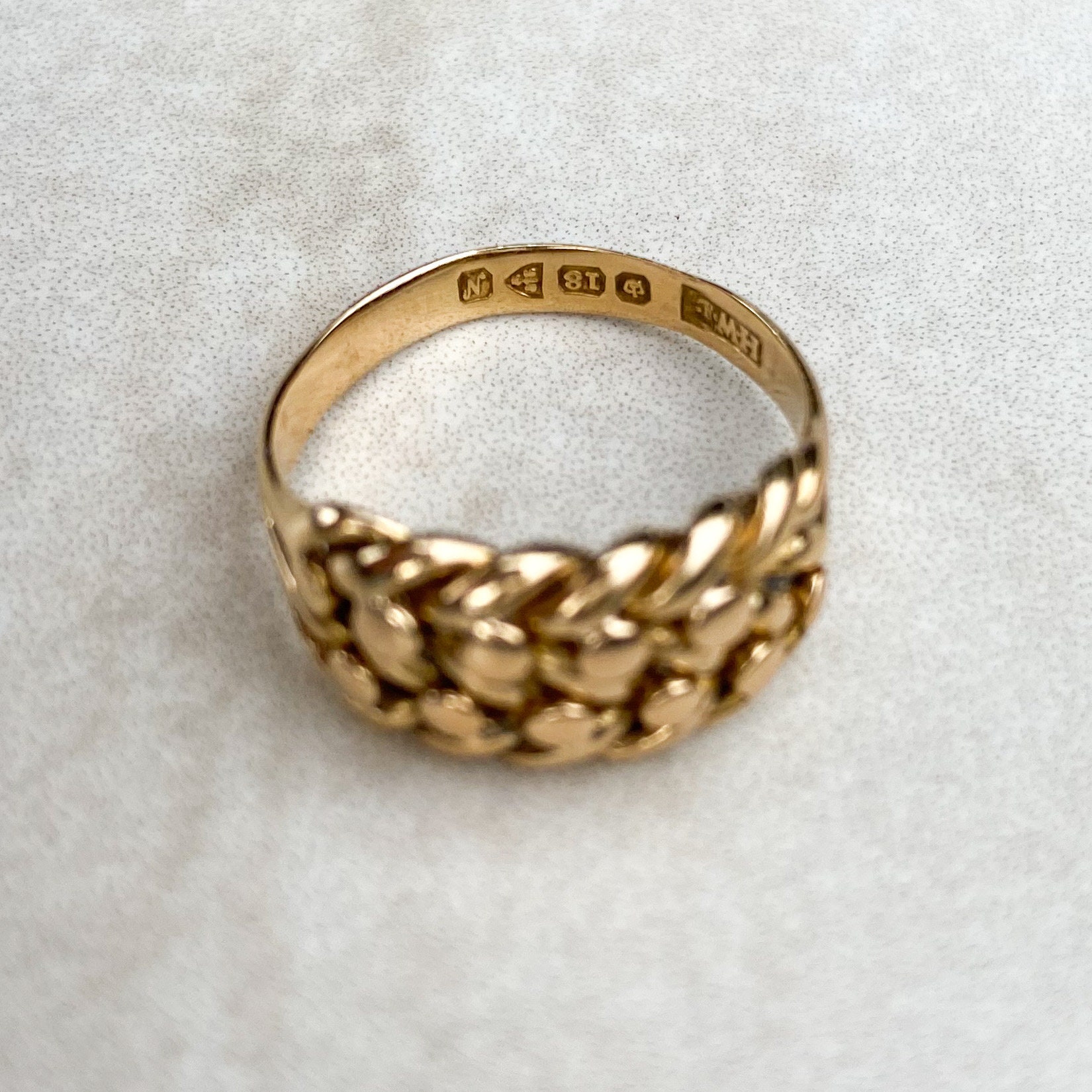 18ct Gold Traditional Keeper Ring 1913 Etsy