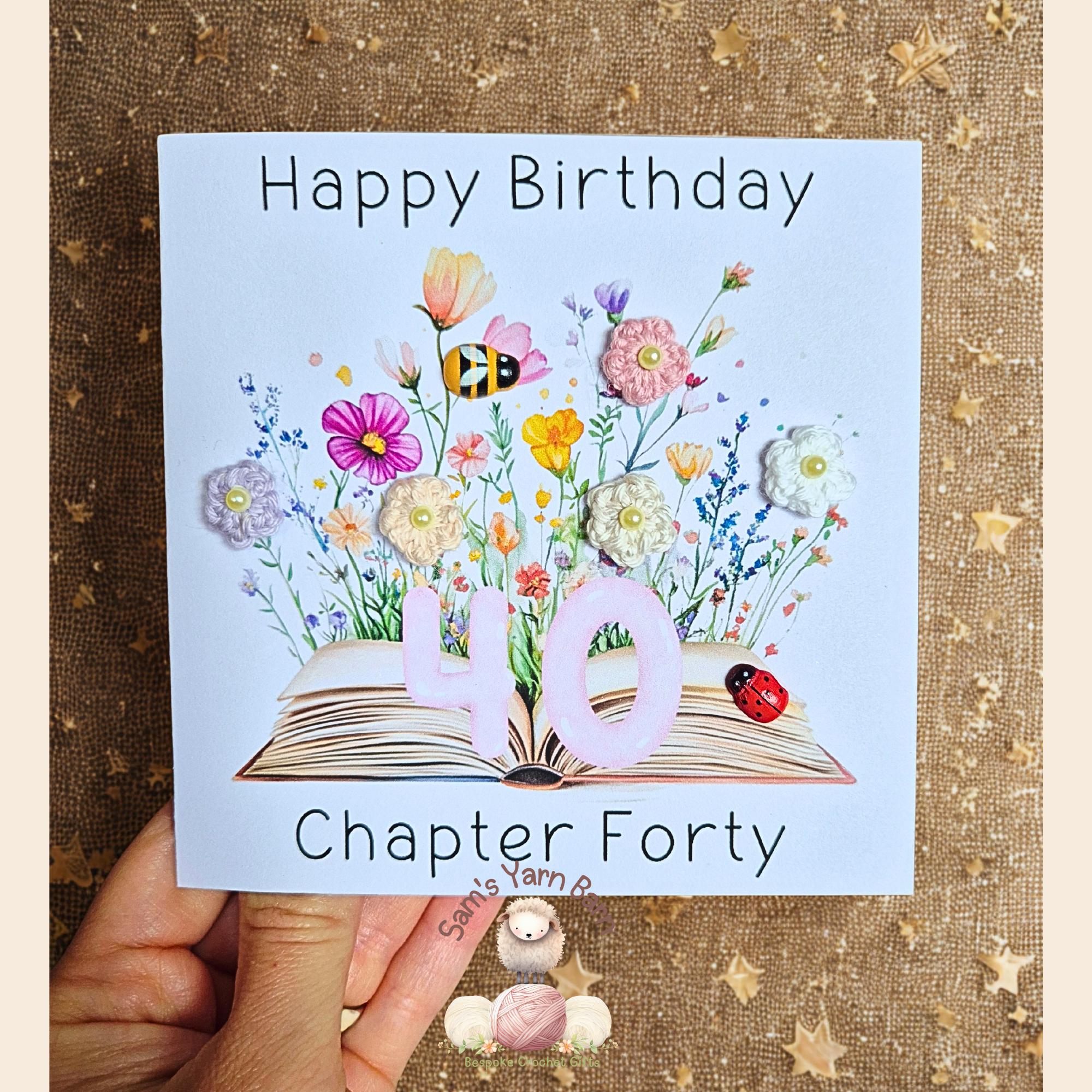 Handmade “happy Birthday Chapter 21 40 30 Any Age” Card – Open Book ...