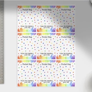 Imprimable câlin de poche arc-en-ciel guérissez bientôt cadeau jeton Câlin de poche pour carte de support pdf appliqué au crochet uniquement à télécharger TÉLÉCHARGEMENT NUMÉRIQUE UNIQUEMENT