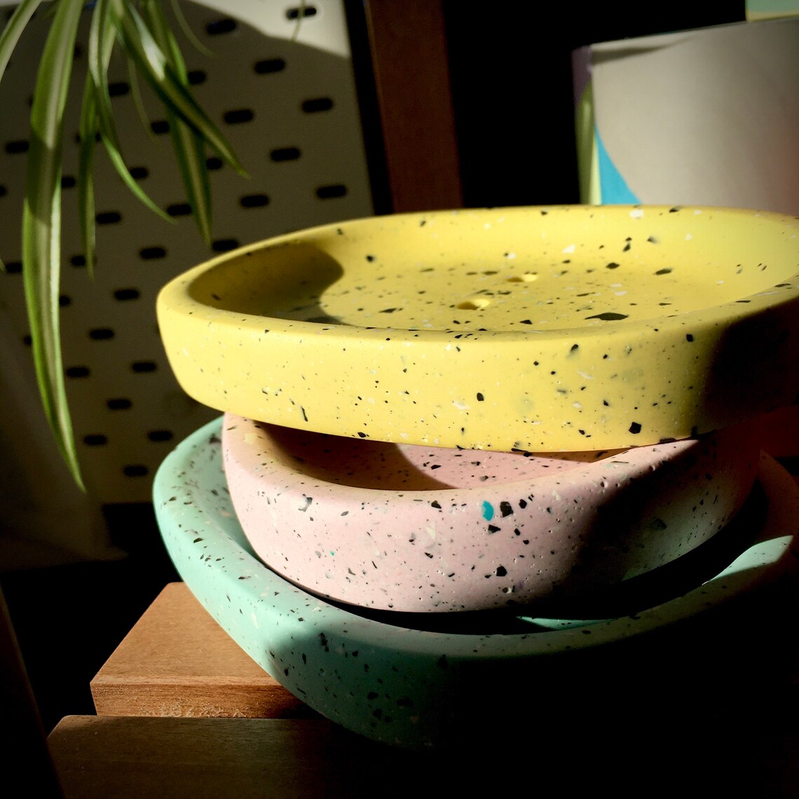 Pastel Soap Dish Jesmonite Handmade Soap Dish Soap Dish Etsy