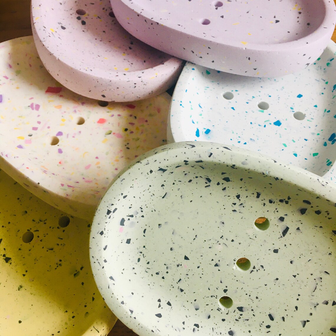 Pastel Soap Dish Jesmonite Handmade Soap Dish Soap Dish Etsy