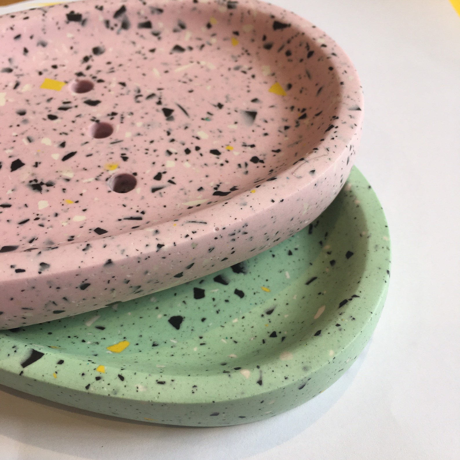 Pastel Soap Dish Jesmonite Handmade Soap Dish Soap Dish Etsy