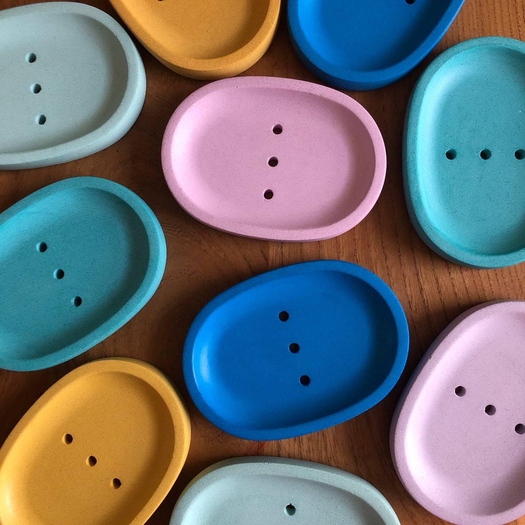 Soap Dish Soap Dish With Drain Bathroom Decor Jesmonite Etsy UK