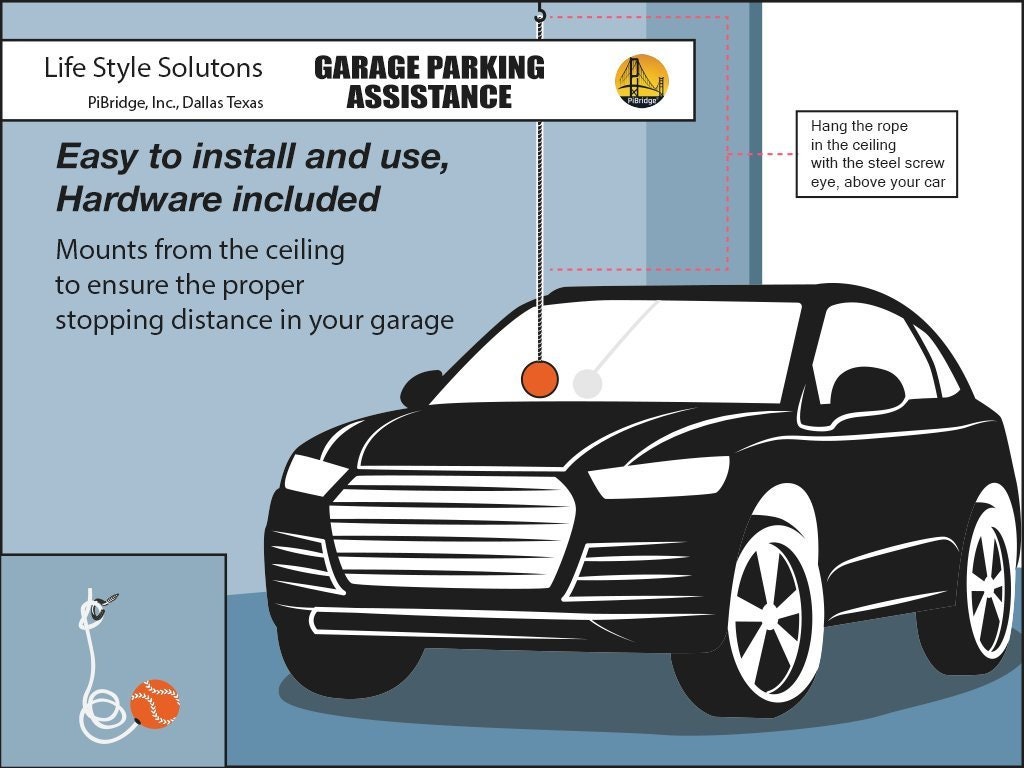 Garagenparkhilfe, Parkkugel für Garage Einparkhilfe Einparkhilfe Lösung  Garagenstopp Kugel Parkführungskugel Orange Kugel - .de