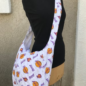 LA Lakers Cotton Crossbody Bag: Shoulder Messenger Tote